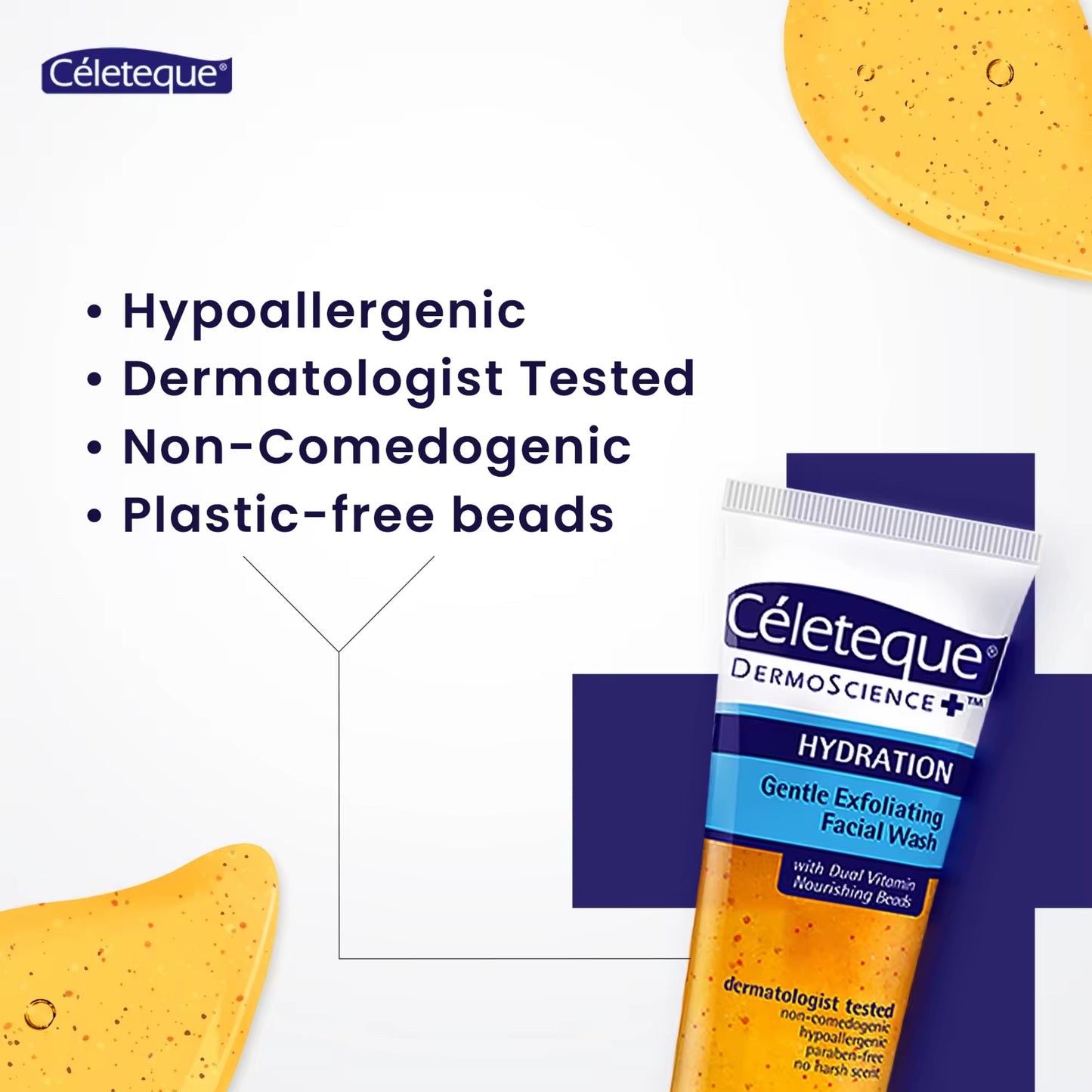 Céleteque® DermoScience™ Hydration Gentle Exfoliating Facial Wash 100ml