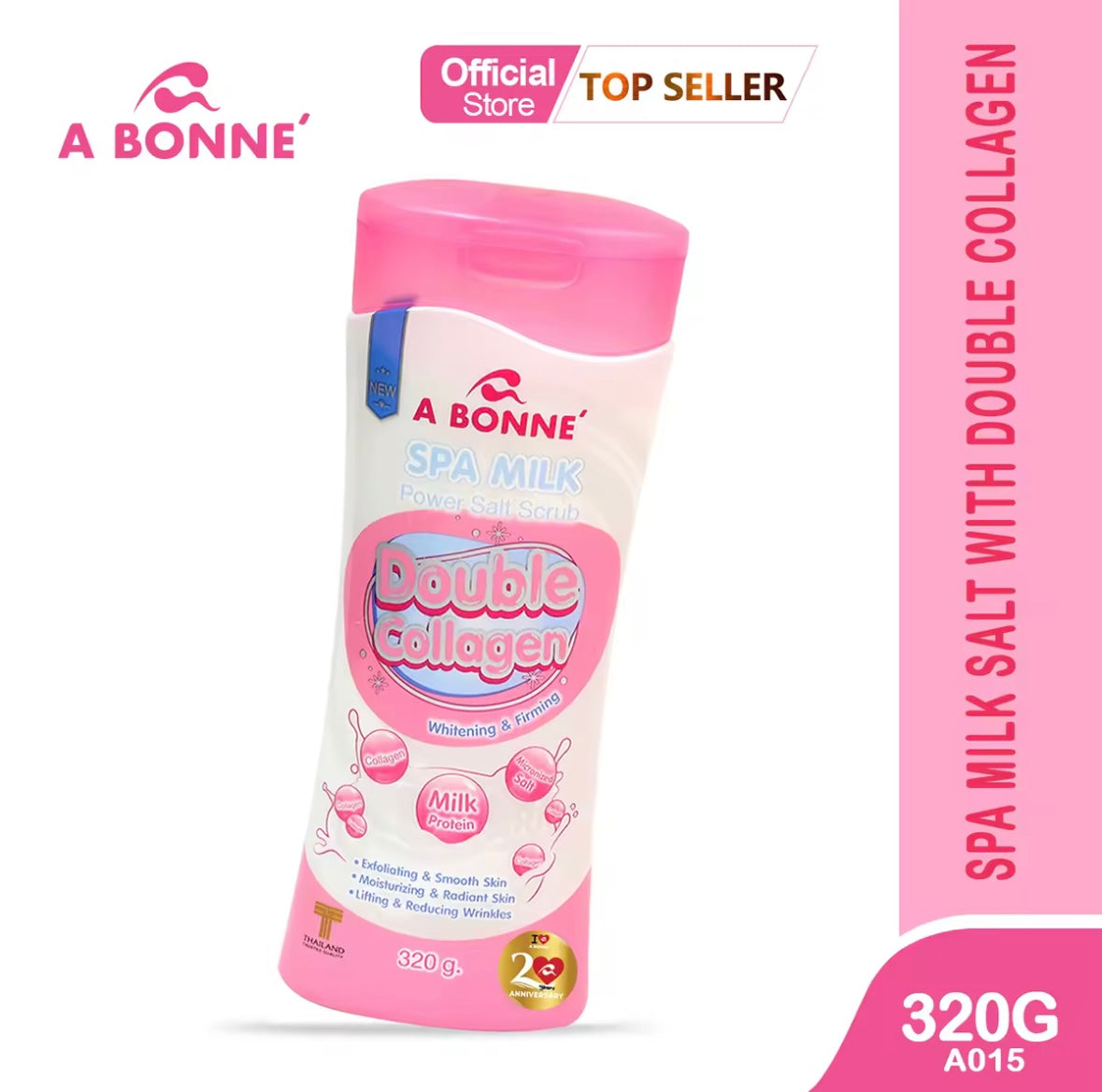 A BONNE Spa Milk Power Salt Scrub Double Collagen 320g