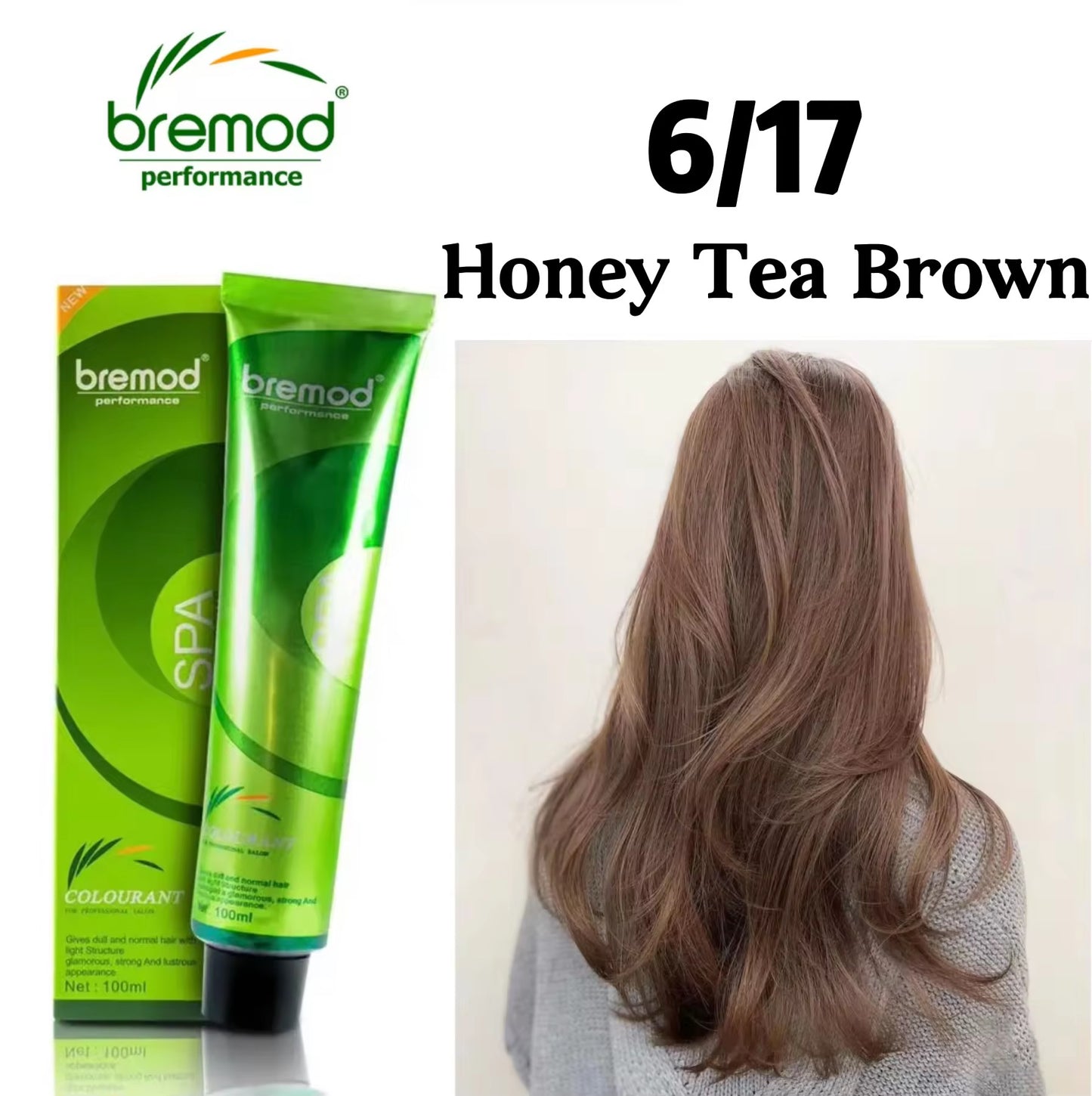 Bremod Premium Honey Tea Brown Bundle 6.17 with oxidizing cream