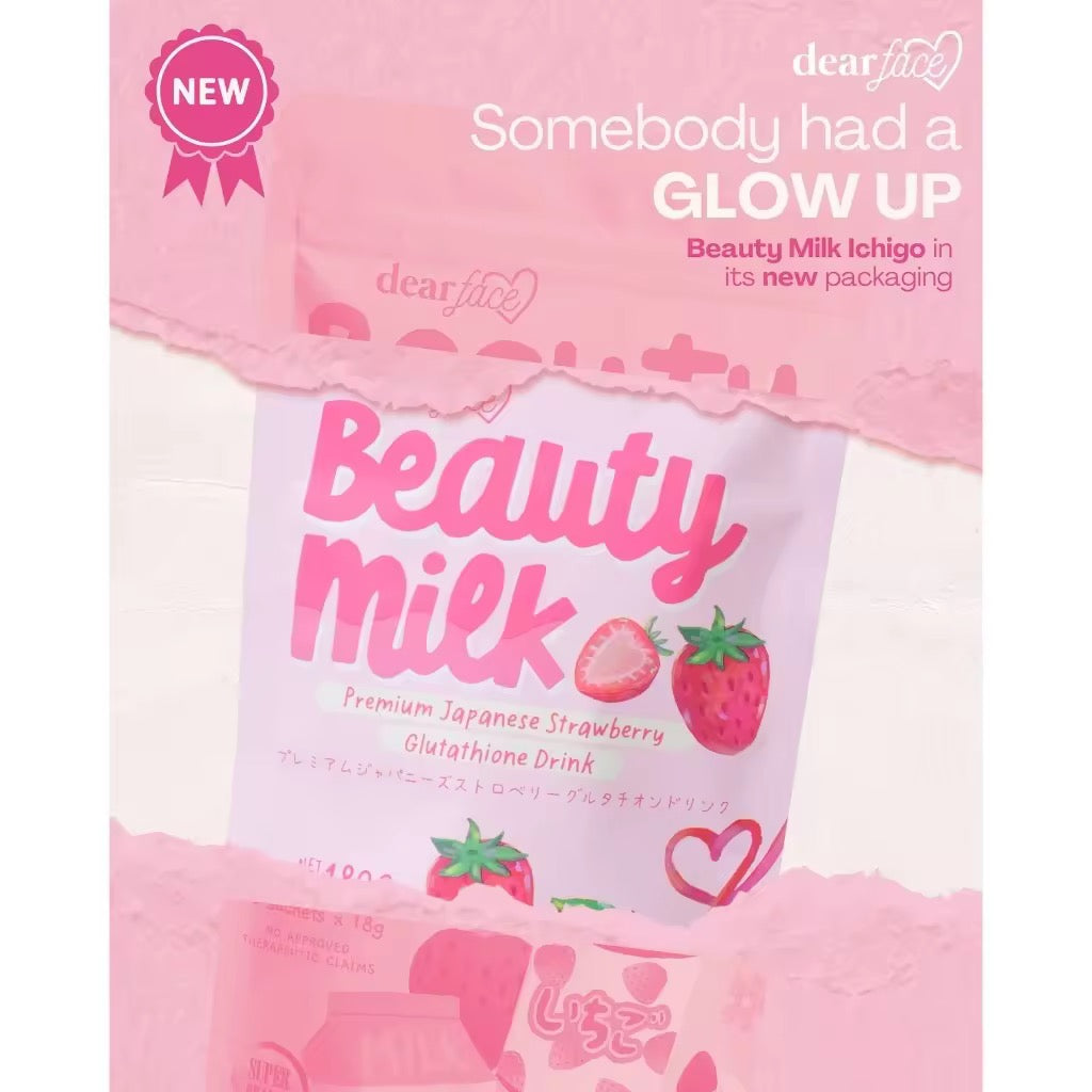 Dear Face Beauty Milk - Strawberry Glutathione Drink