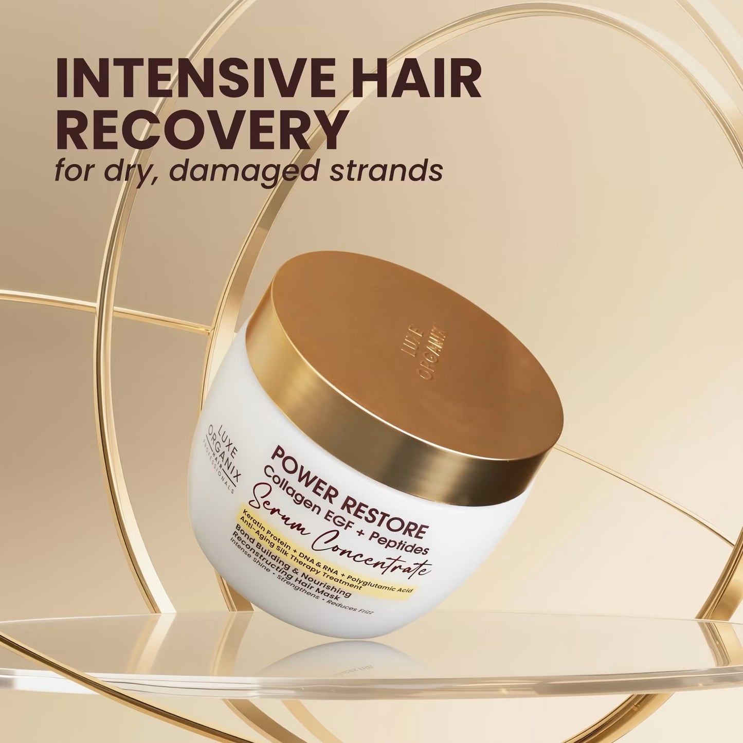 Luxe Organix Power Restore Collagen EGF + Peptides Serum Concentrate Hair Mask 500ml