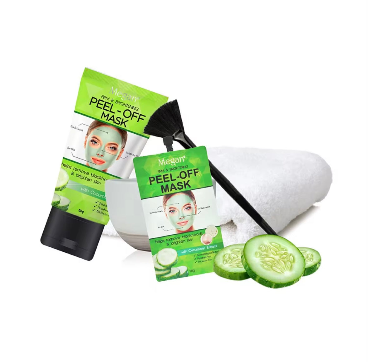 MEGAN Firm and Brightening Peel Off Mask with Cucumber Extract 50g