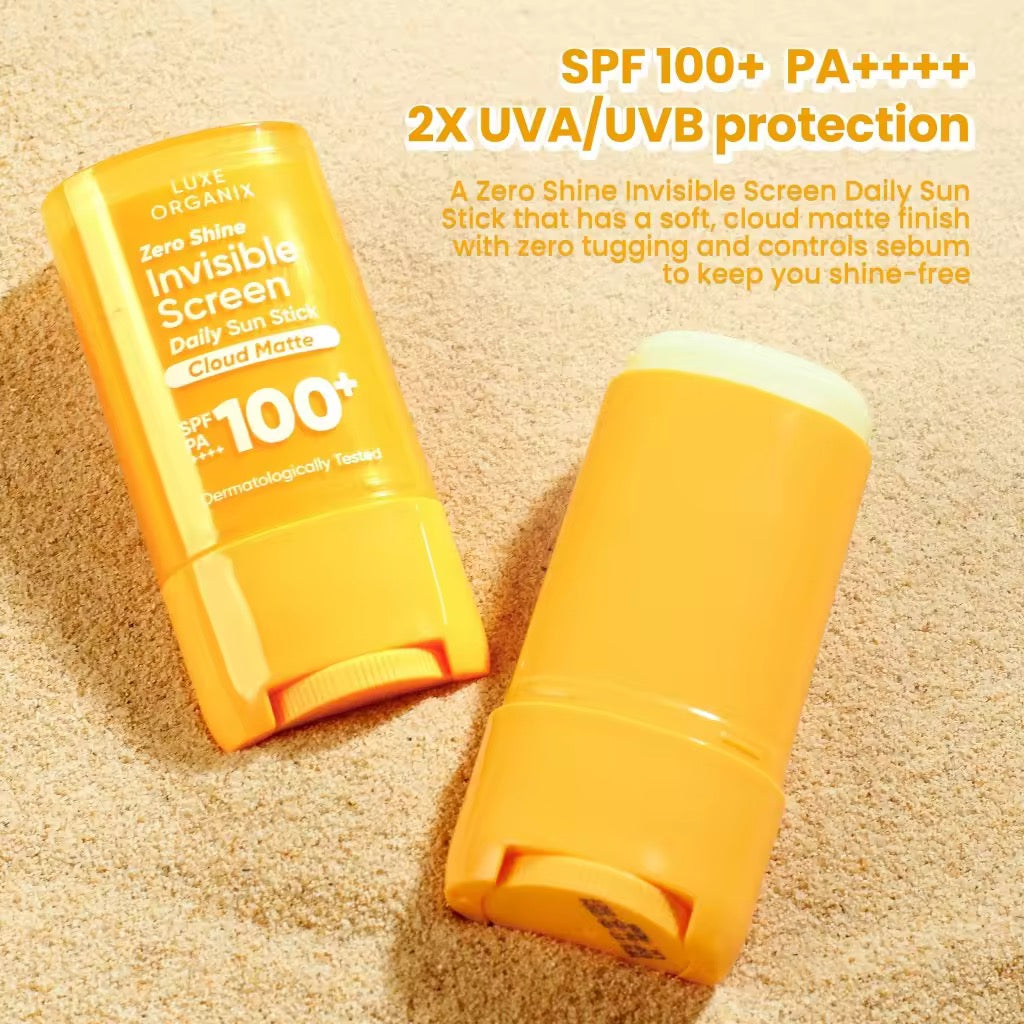 Luxe Oganix Zero Shine Invisible Screen Daily Sun Stick SPF 100 17g