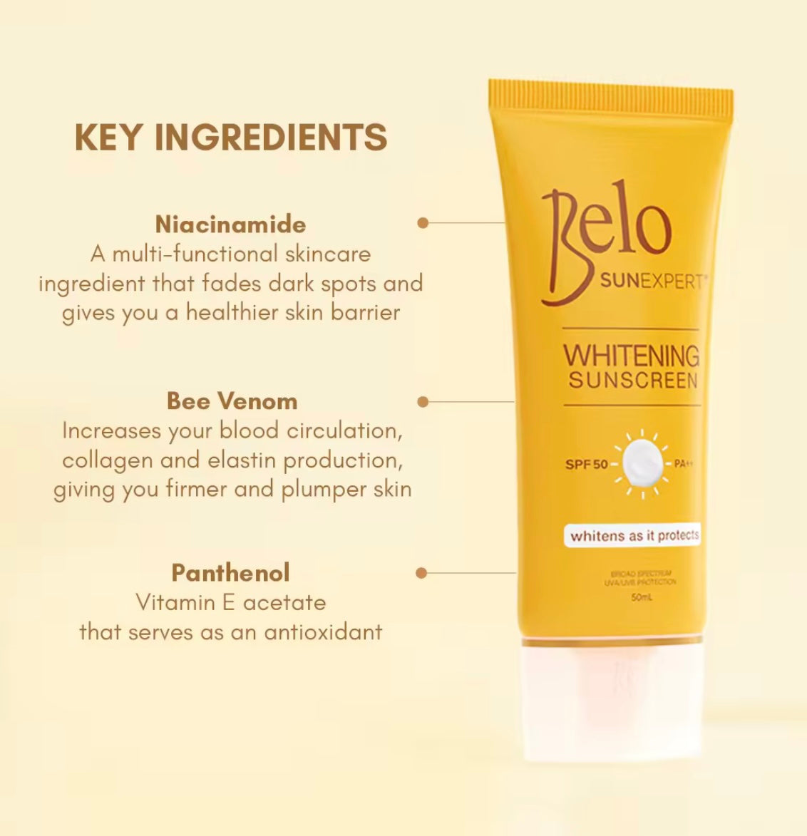 Belo SunExpert Whitening Sunscreen SPF50 50mL