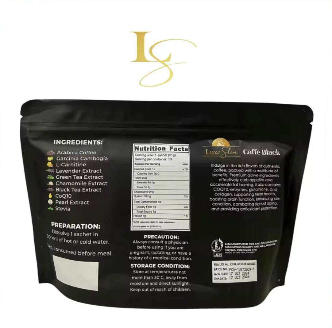 Luxe Slim Caffe Black (10 sanchets)