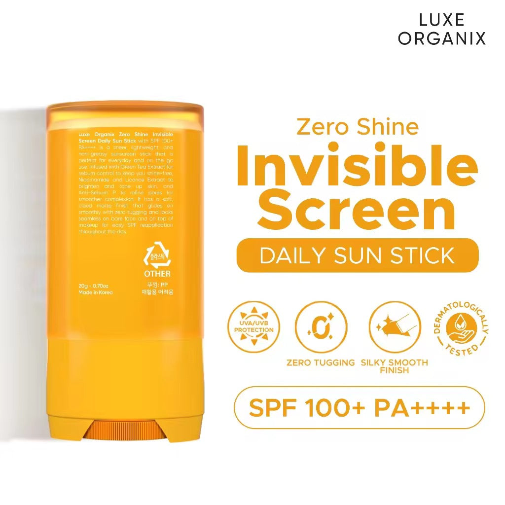 Luxe Oganix Zero Shine Invisible Screen Daily Sun Stick SPF 100 17g