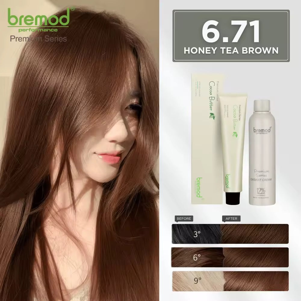 Bremod Performance Honey Tea Brown Bundle 6.17 with oxidizing cream