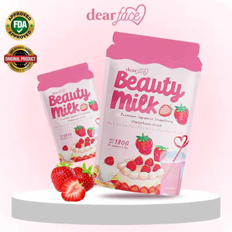 Dear Face Beauty Milk - Strawberry Glutathione Drink