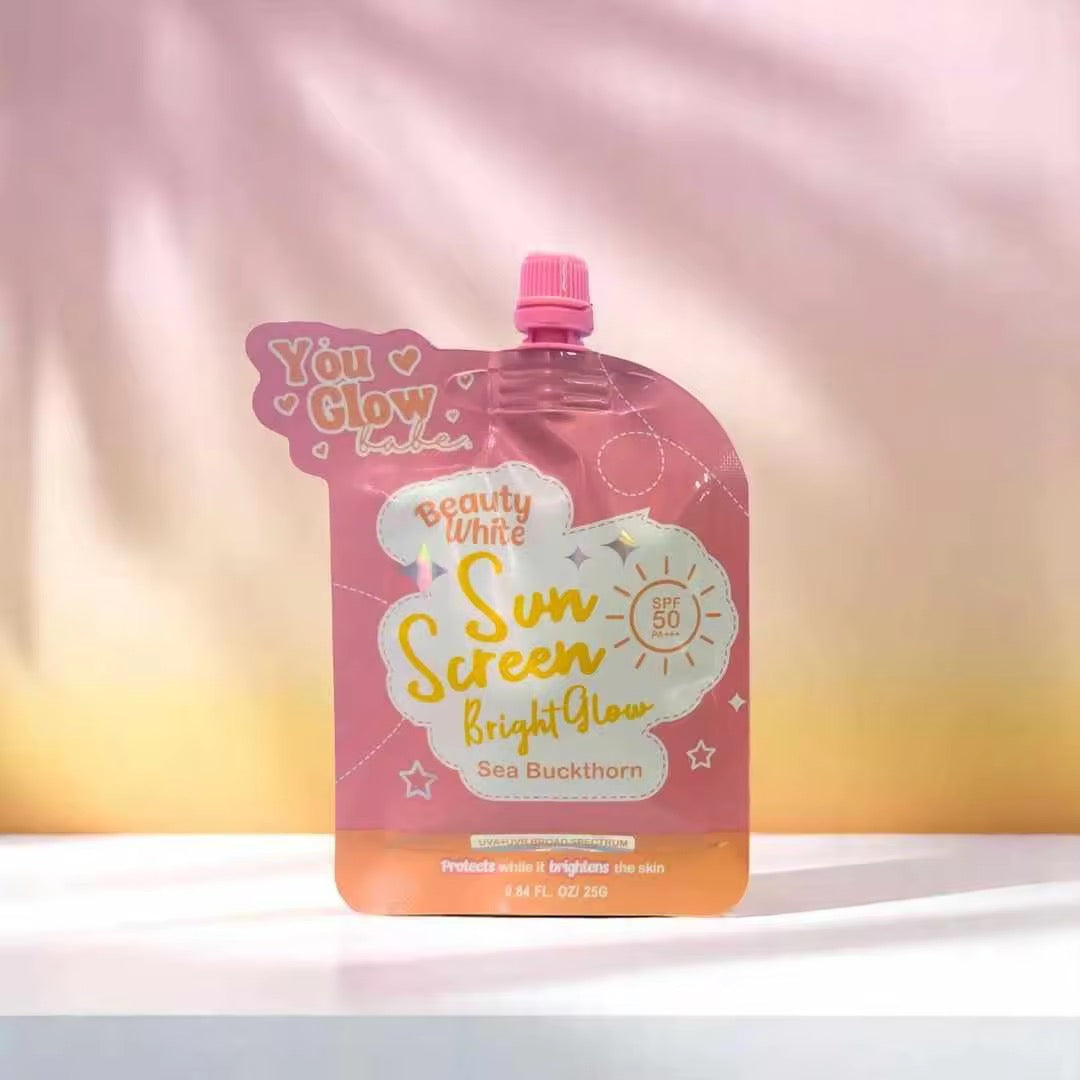 You Glow Babe Beauty White Sunscreen Bright Glow SPF50++++ (Solo pack)
