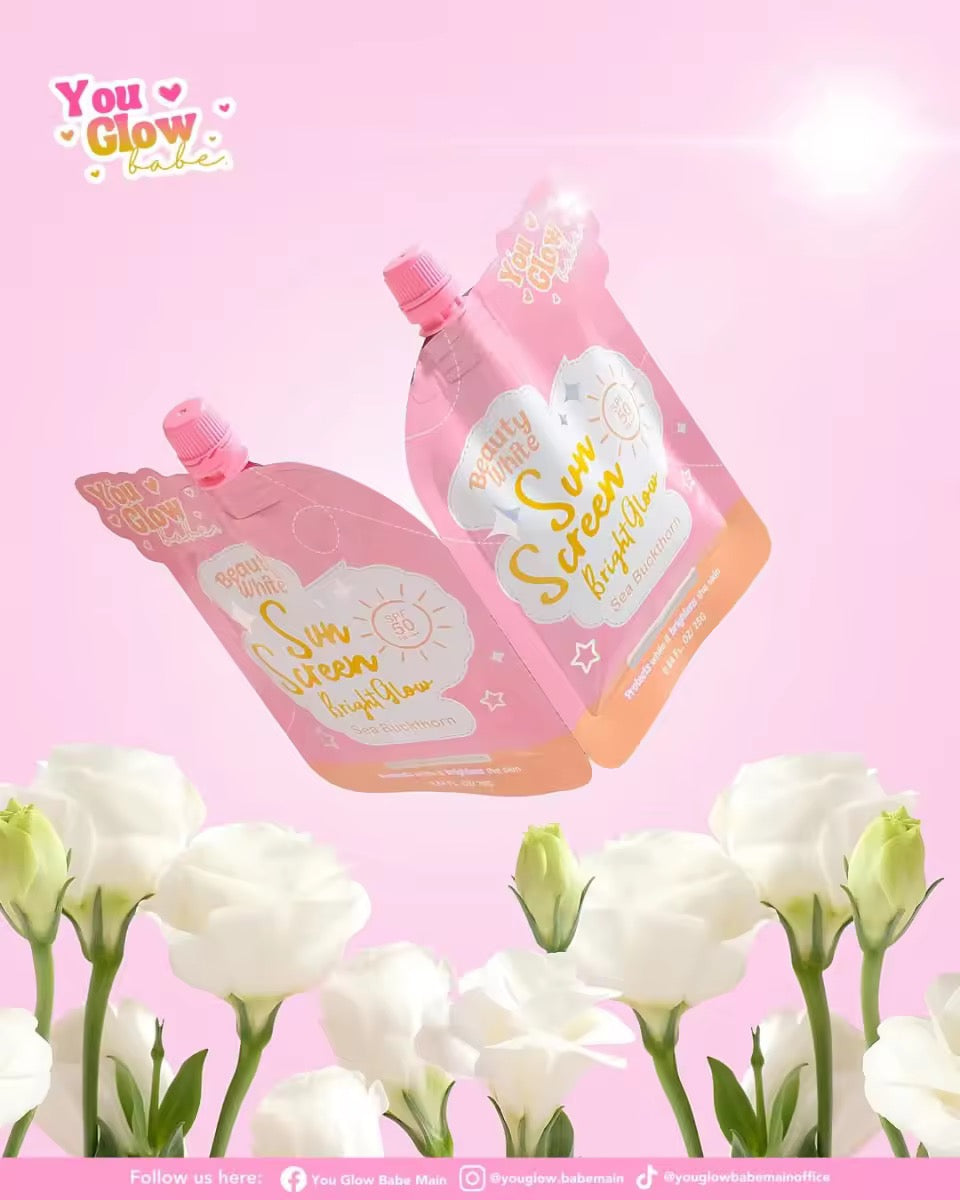 You Glow Babe Beauty White Sunscreen Bright Glow SPF50++++ (Twin pack)