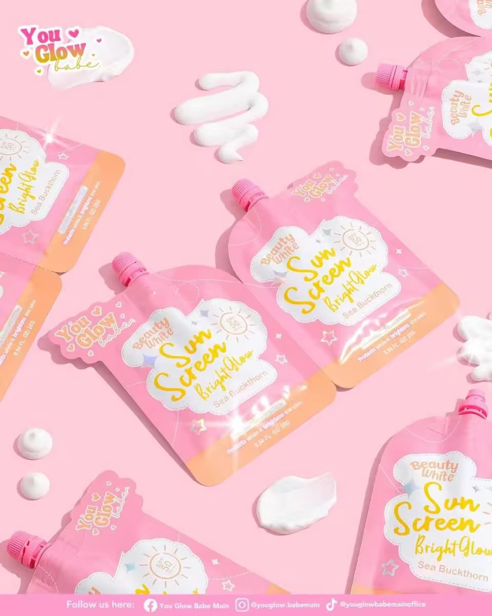 You Glow Babe Beauty White Sunscreen Bright Glow SPF50++++ (Twin pack)