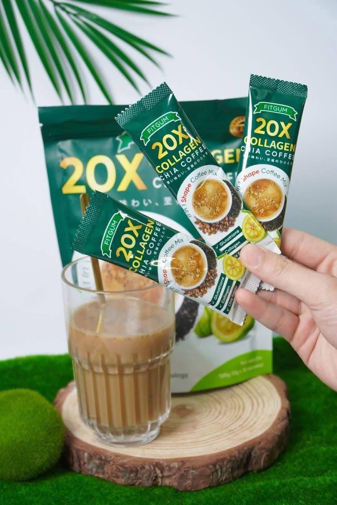 FITGUM 20X Collagen Chia Coffee 120G