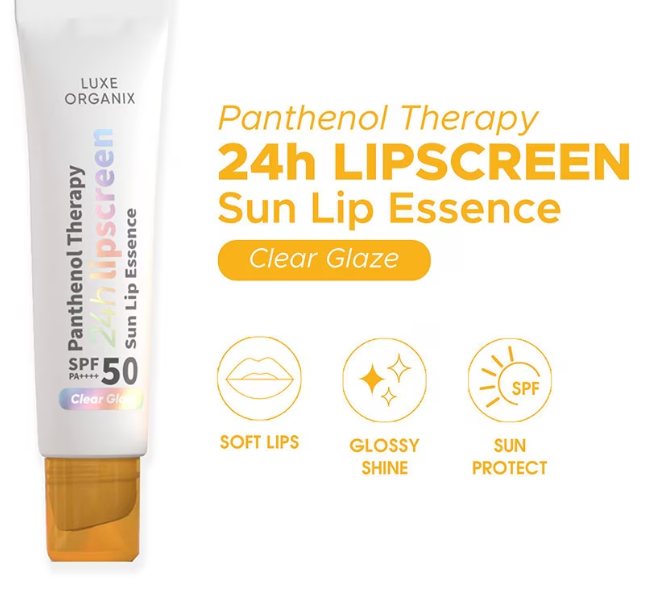 Luxe Organix Panthenol Therapy 24H Lipscreen Sun Lip Essence Spf Pa++++50 10G