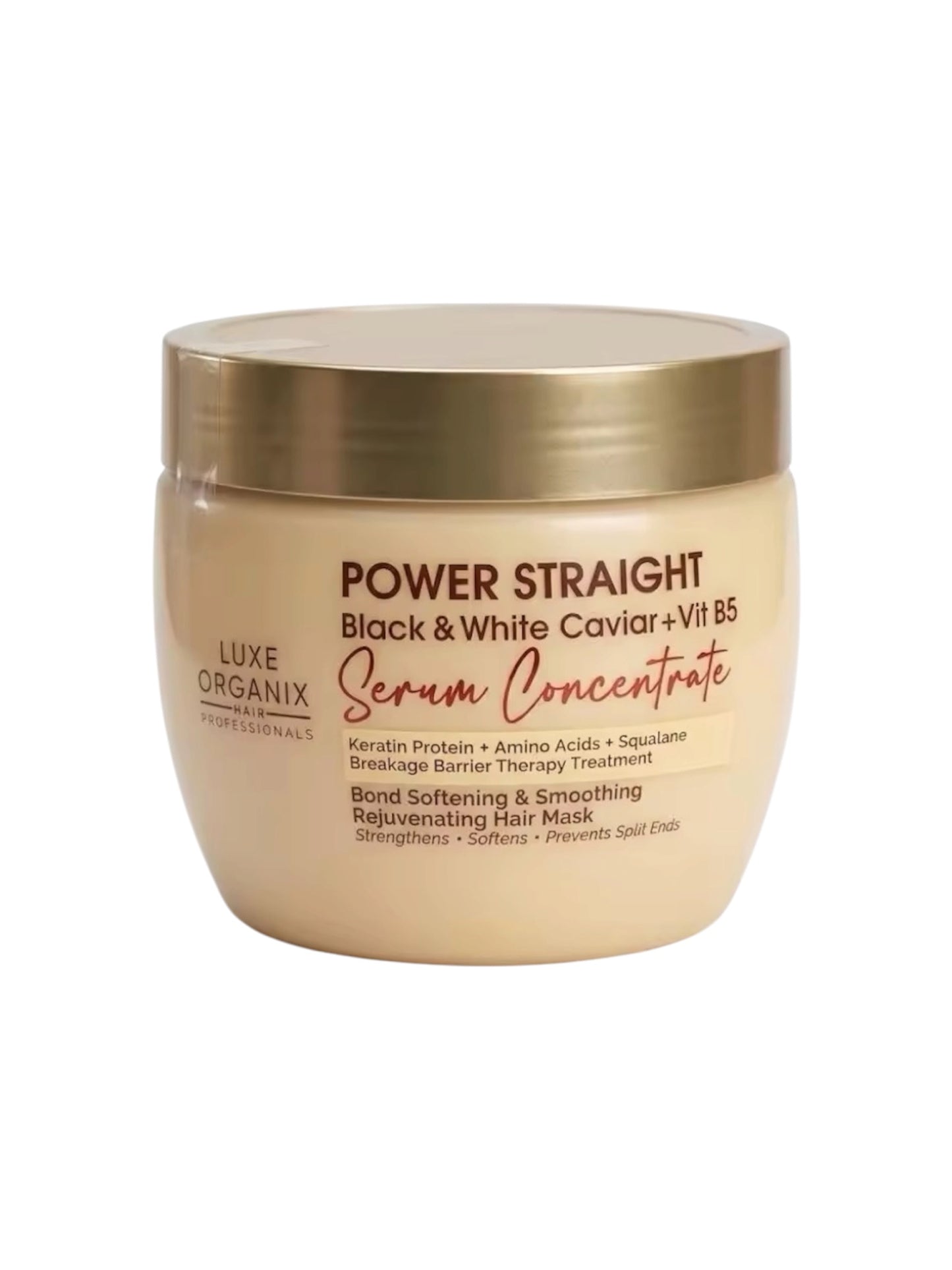 Luxe Organix Power Straight Black & White Caviar + Vitamin B5 Serum Concentrate 500ml