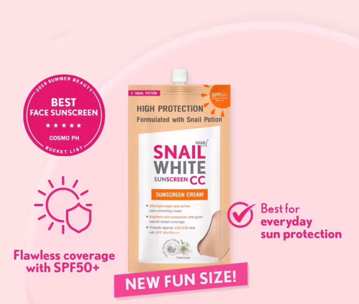 SNAIL WHITE
CC SUNSCREEN SPF 50+ PA+++ 6ml