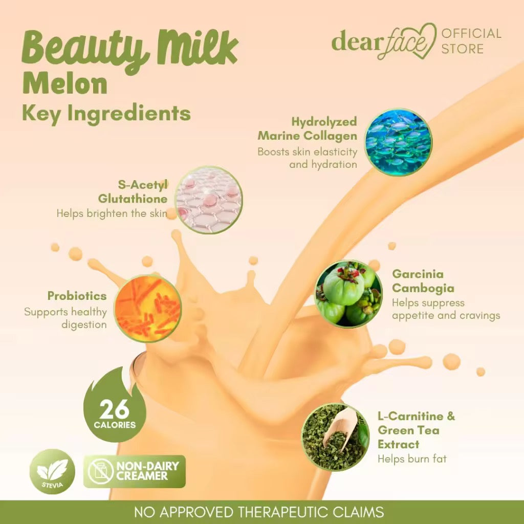 Dear Face Beauty Milk - Melon Collagen Drink