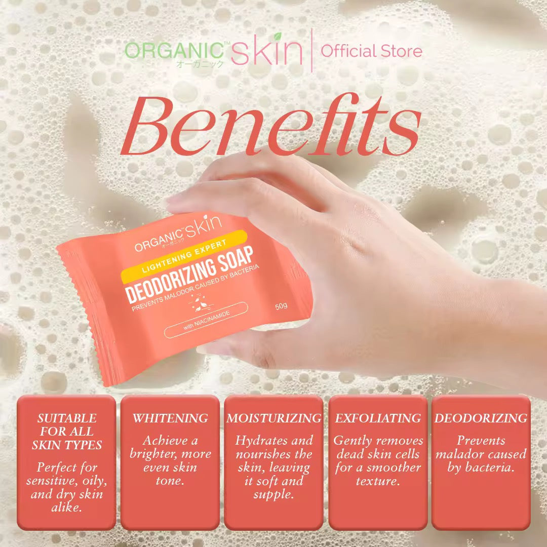 Organic Skin Japan Deodorizing Soap 50g Underarm Whitening Anti Odor Antiperspirant