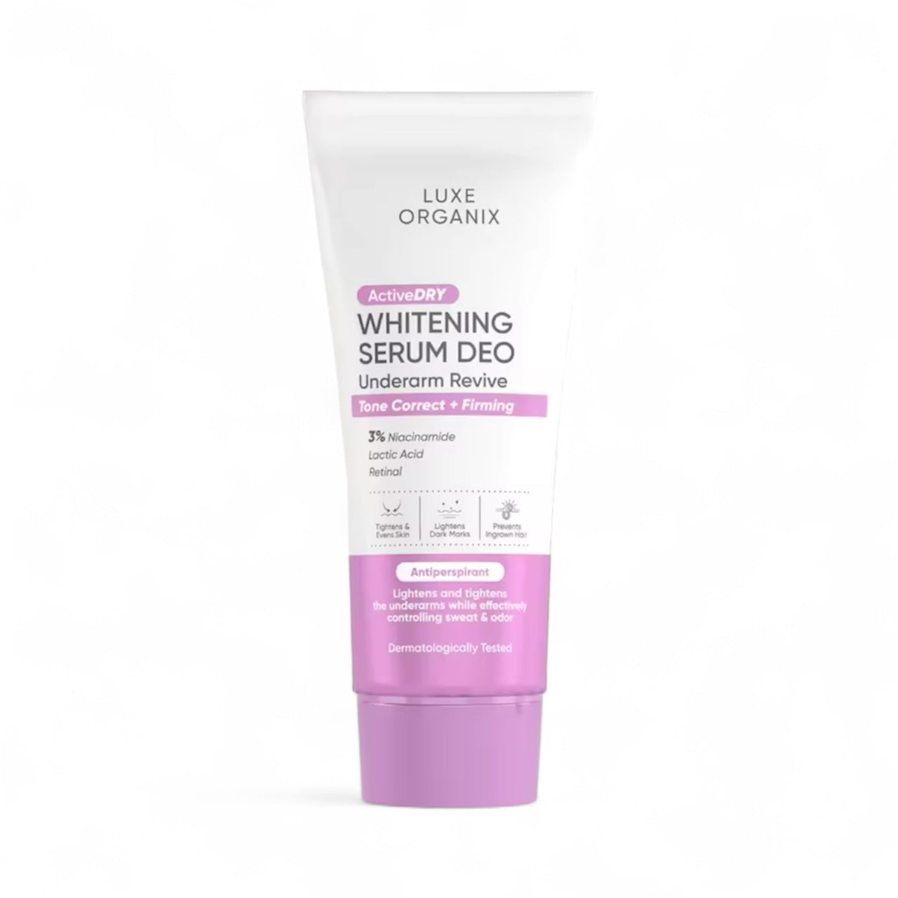 Luxe Organix Active Dry Whitening Serum Deodorant Underarm Revive 50g
