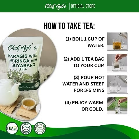 Chef Ayb's Paragis with Moringa and Guyabano Tea - 20 Tea Bags
