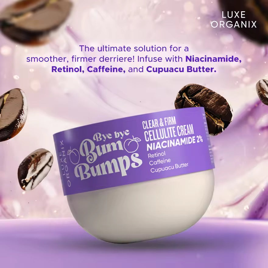 Luxe Organix Bye Bye Bumps Clear & Firm Cellulite Cream 230g