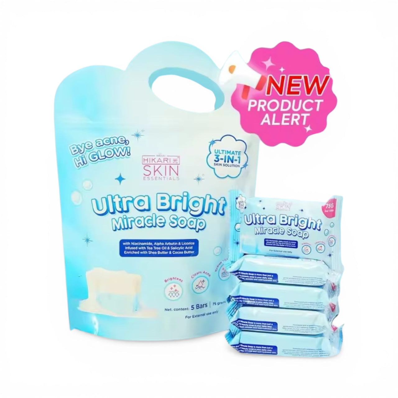 Hikari Skin Essentials Ultra Bright Miracle Soap (5 bars)