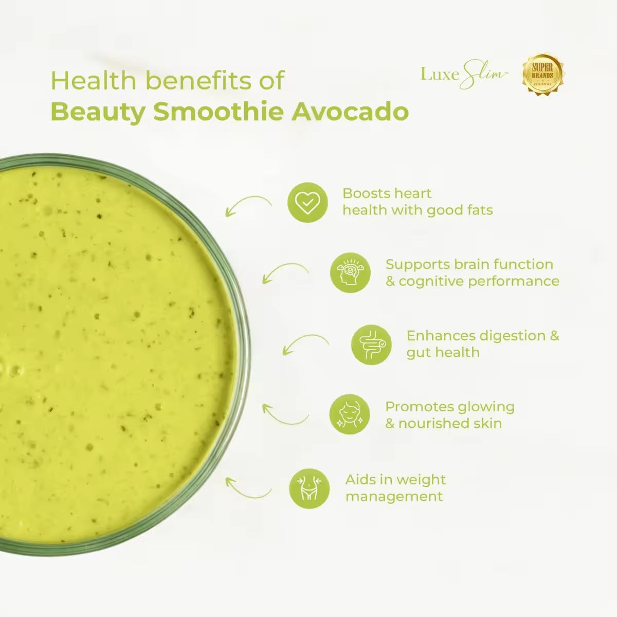 Luxe Slim Beauty Smoothie Avocado 500g