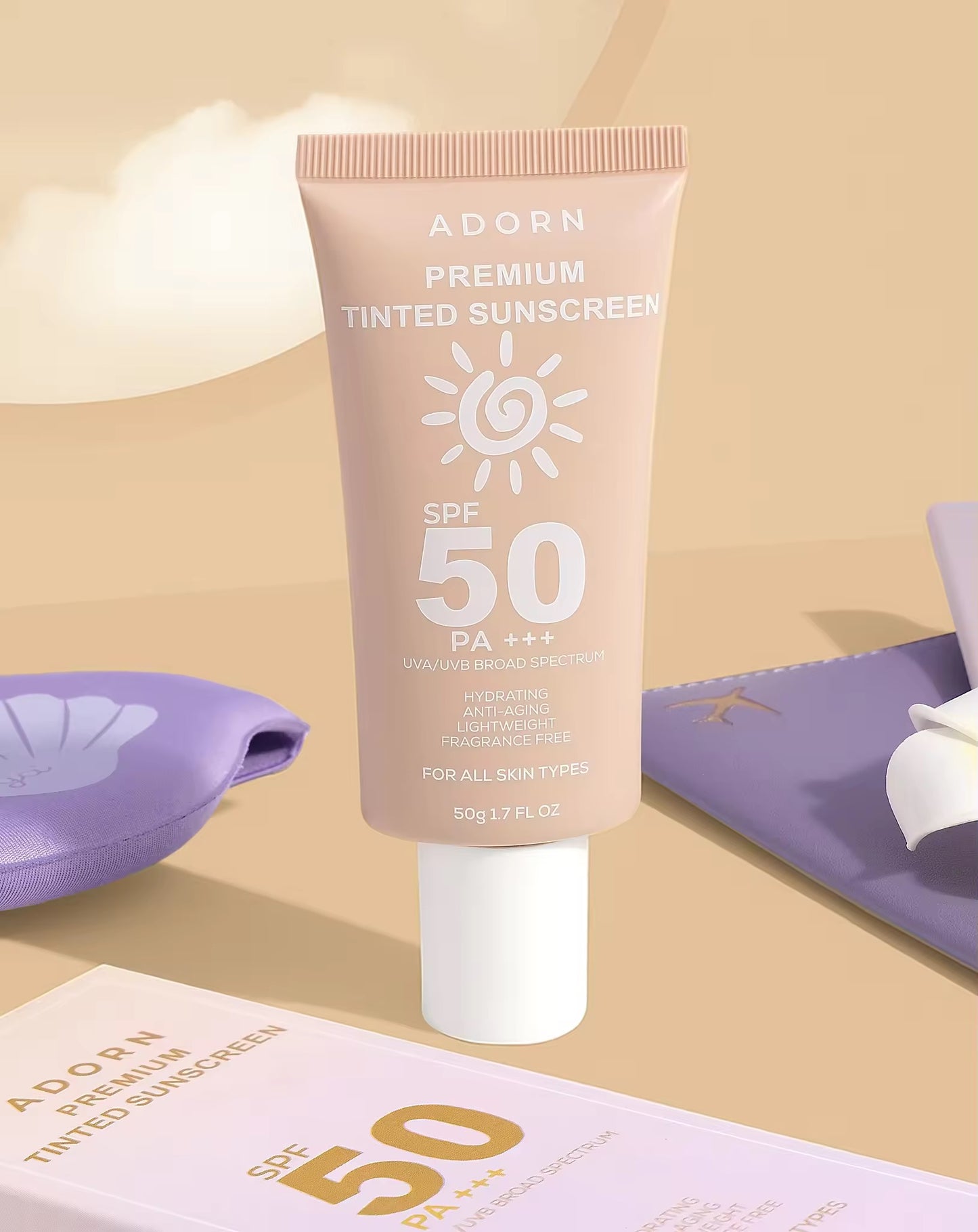 Adorn Premium Tinted Sunscreen with SPF 50 PA+++
