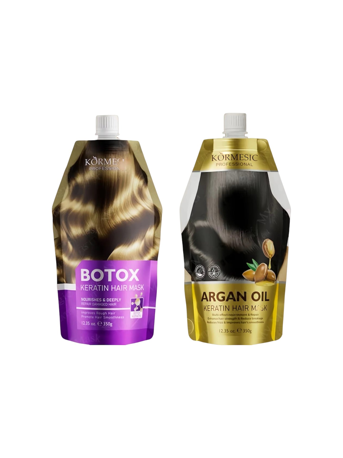 Kormesic Botox and Argan Oil Keratin Hair Mask Bundle