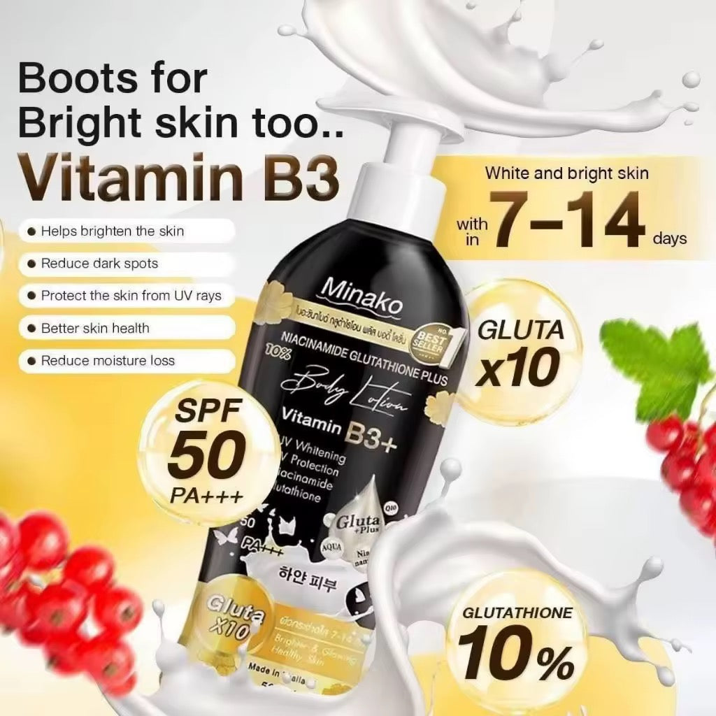Minako Niacinamide Glutathione Plus 10% Body Lotion 500ml