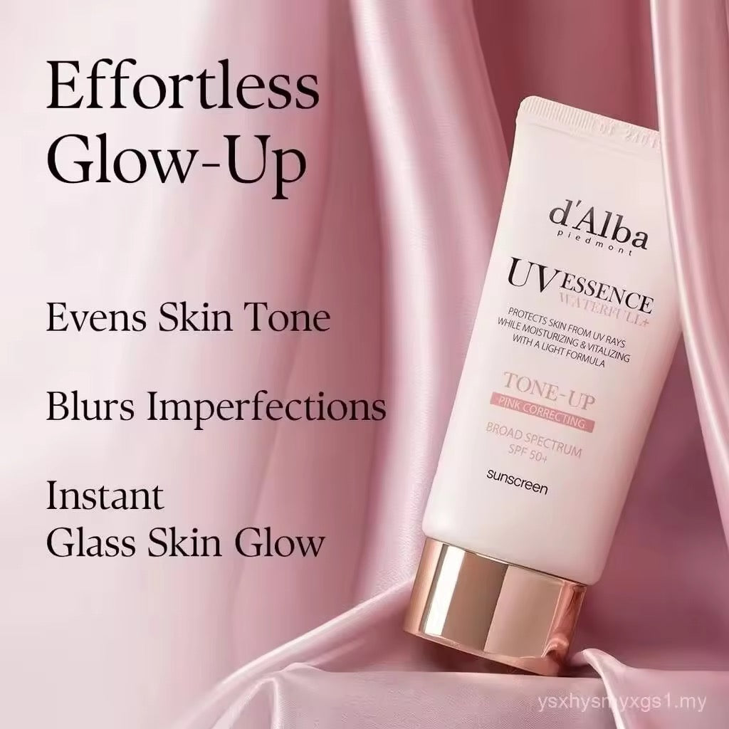 d'Alba UV Essence Waterfull + Tone-Up Pink Correcting SPF 50+ Sun Cream 50ml