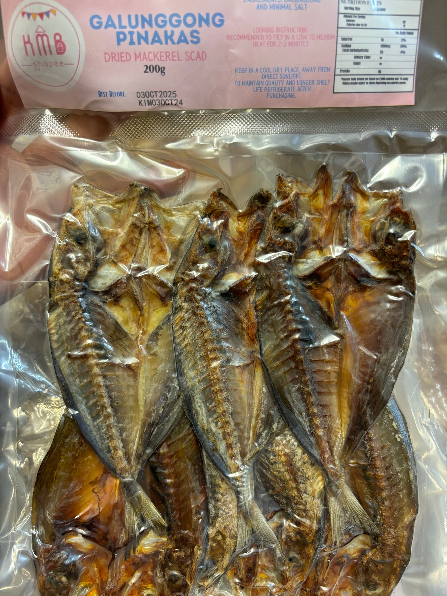 Galunggong Pinakas ( Dried Mackerel Scad) 200g