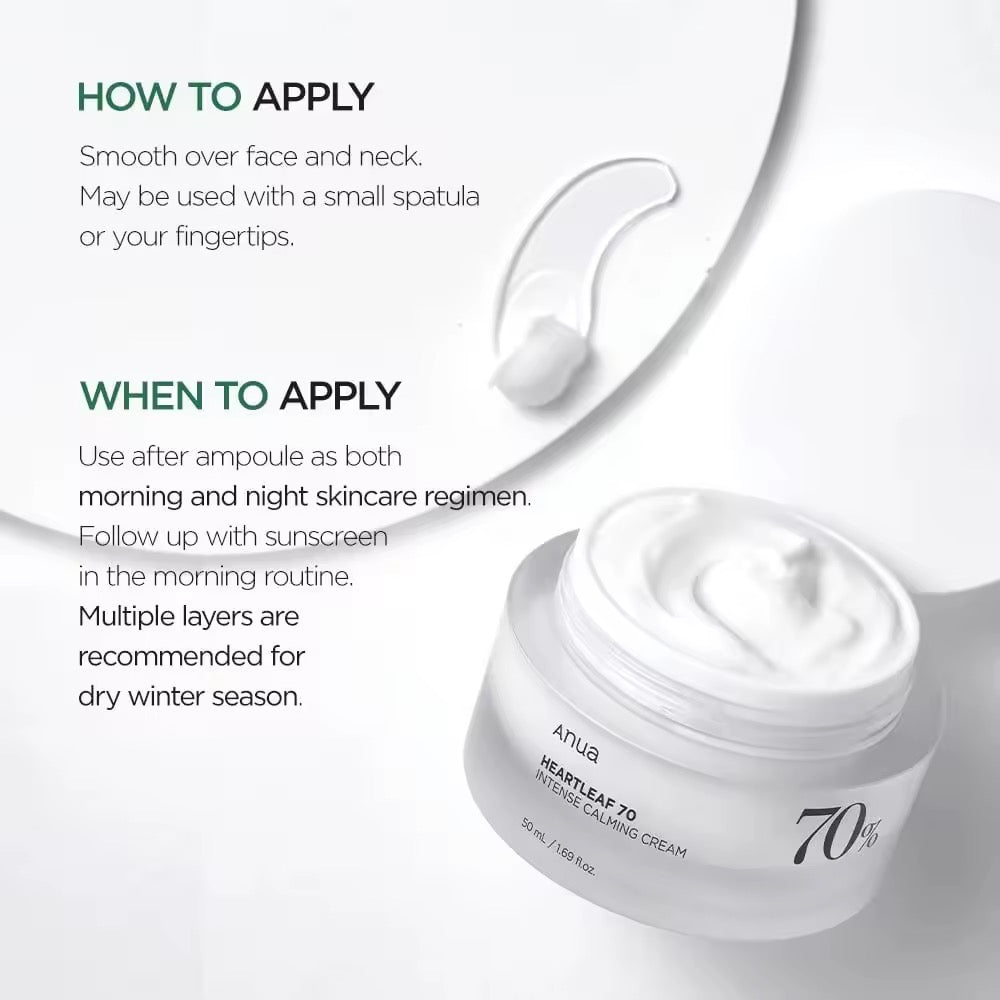 Anua Heartleaf 70% Intense Calming Cream 50ml