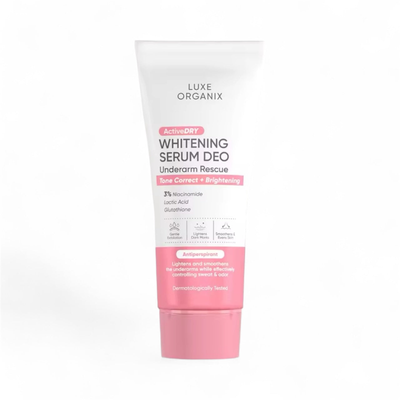 Luxe Organix Active Dry Whitening Serum Deodorant Underarm Rescue 50g