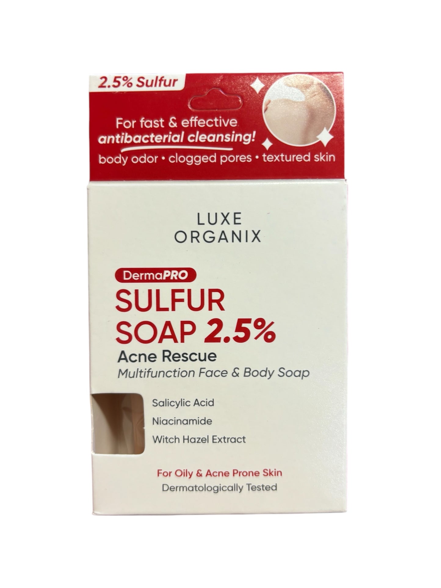 Luxe organix Sulfur Soap 2.5% Acne Rescue