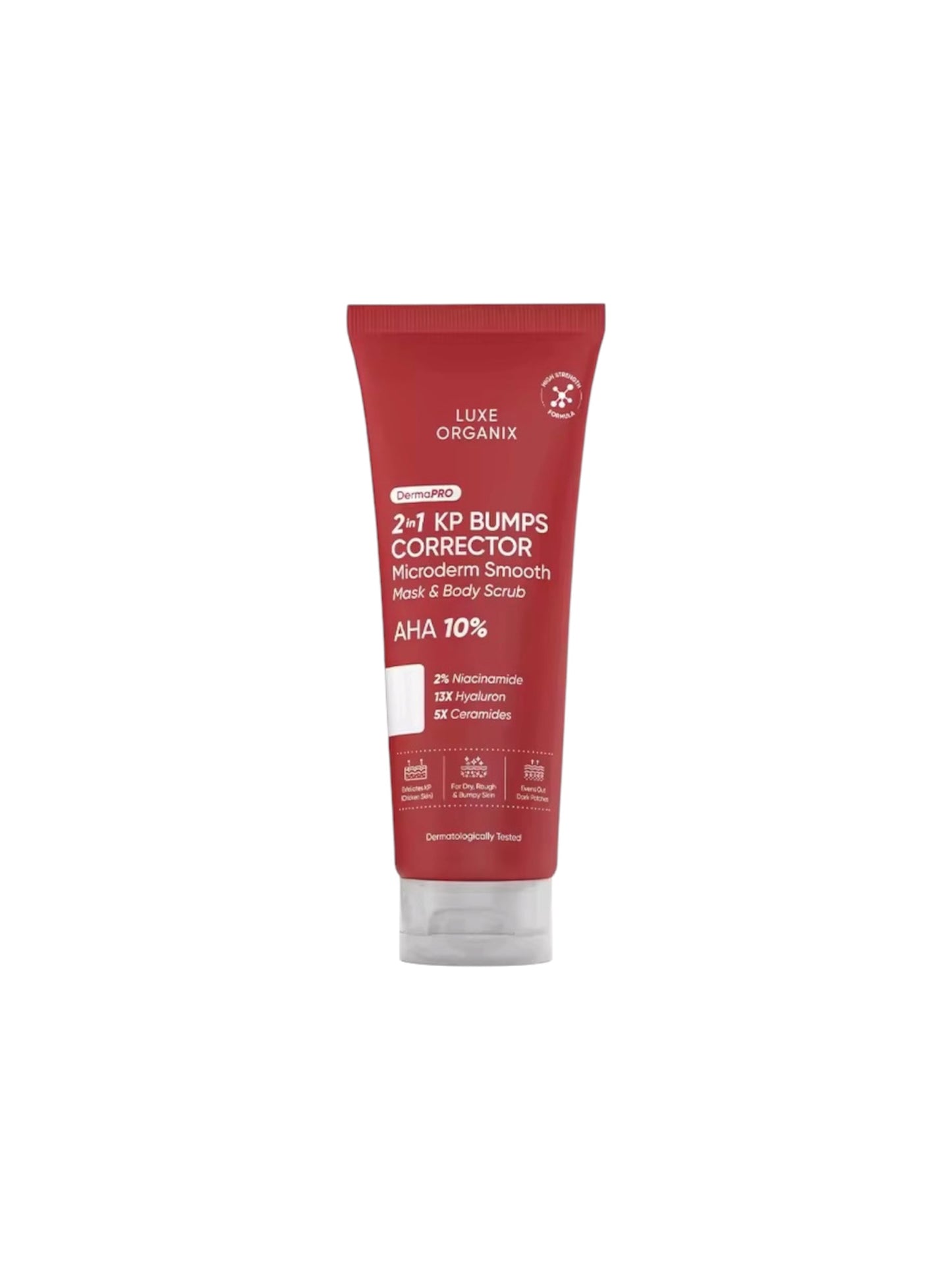 Luxe Organix DermaPRO 2in1 KP Bumps Corrector Microderm Smooth Mask & Body Scrub 200ml