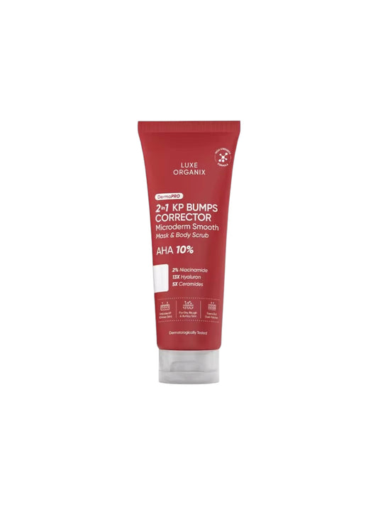 Luxe Organix DermaPRO 2in1 KP Bumps Corrector Microderm Smooth Mask & Body Scrub 200ml