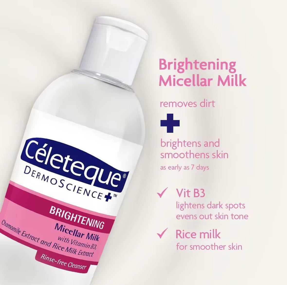CELETEQUE DermoScience Brightening Micellar Milk 250ml