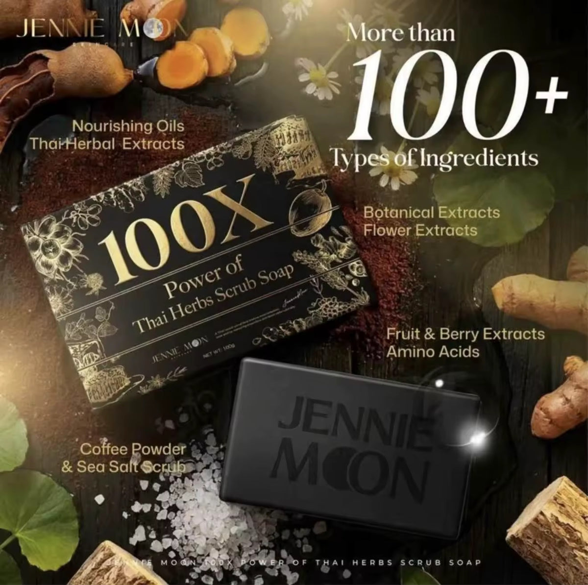 JENNIE MOON 100X Power of Thai Herbs Scrub Soap