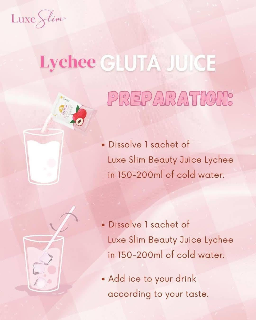 Luxe Slim Lychee Gluta Juice (8 sanchets)