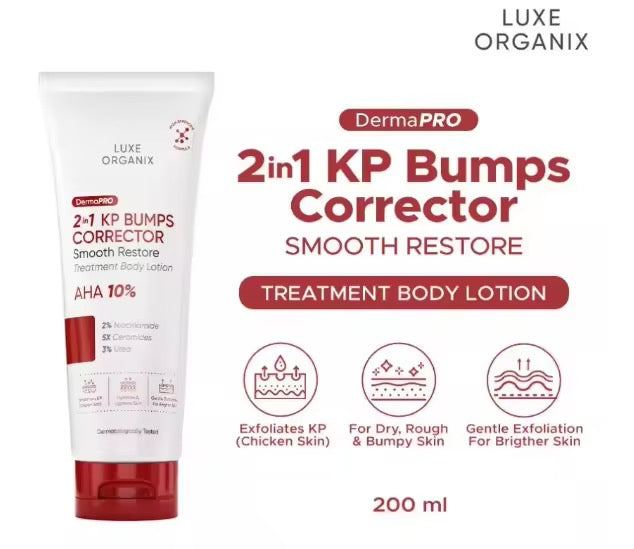 Luxe Organix DermaPRO 2in1 KP Bumps Corrector Smooth Restore  Treatment Body Lotion 200ml