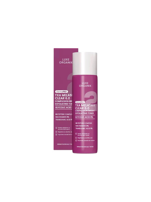 Luxe Organix DermaPRO TXA Melasma Clear 6.0 Complexion Bright Exfoliating Toner 150ml
