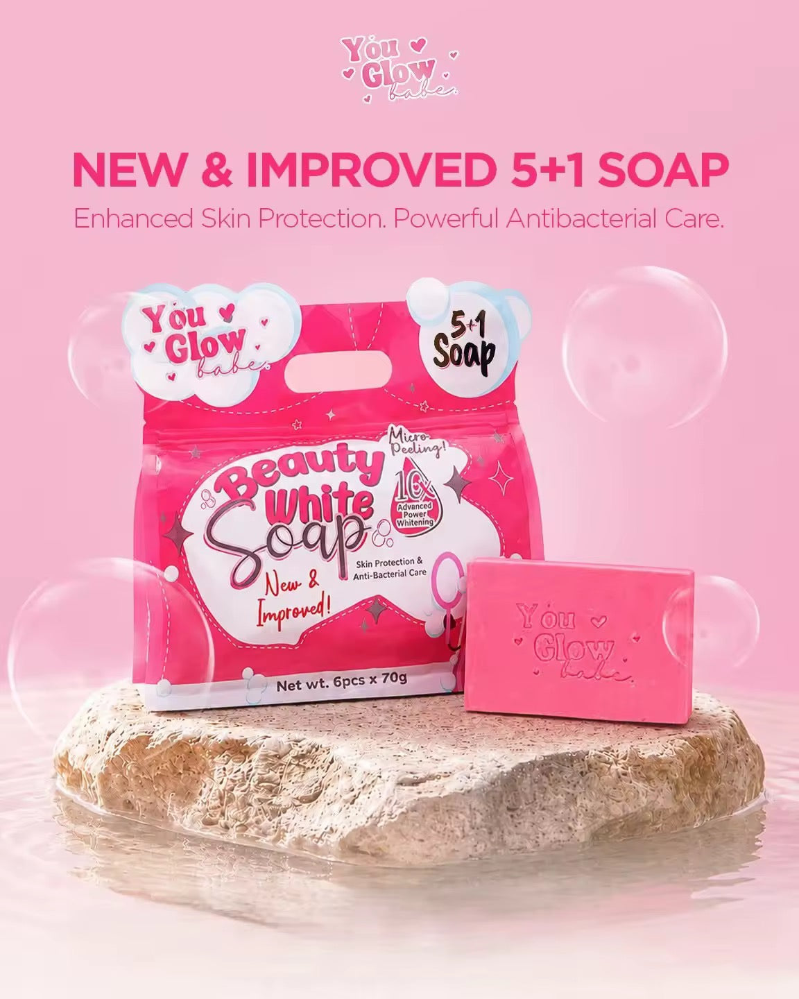You Glow Babe Beauty White Soap  5+1