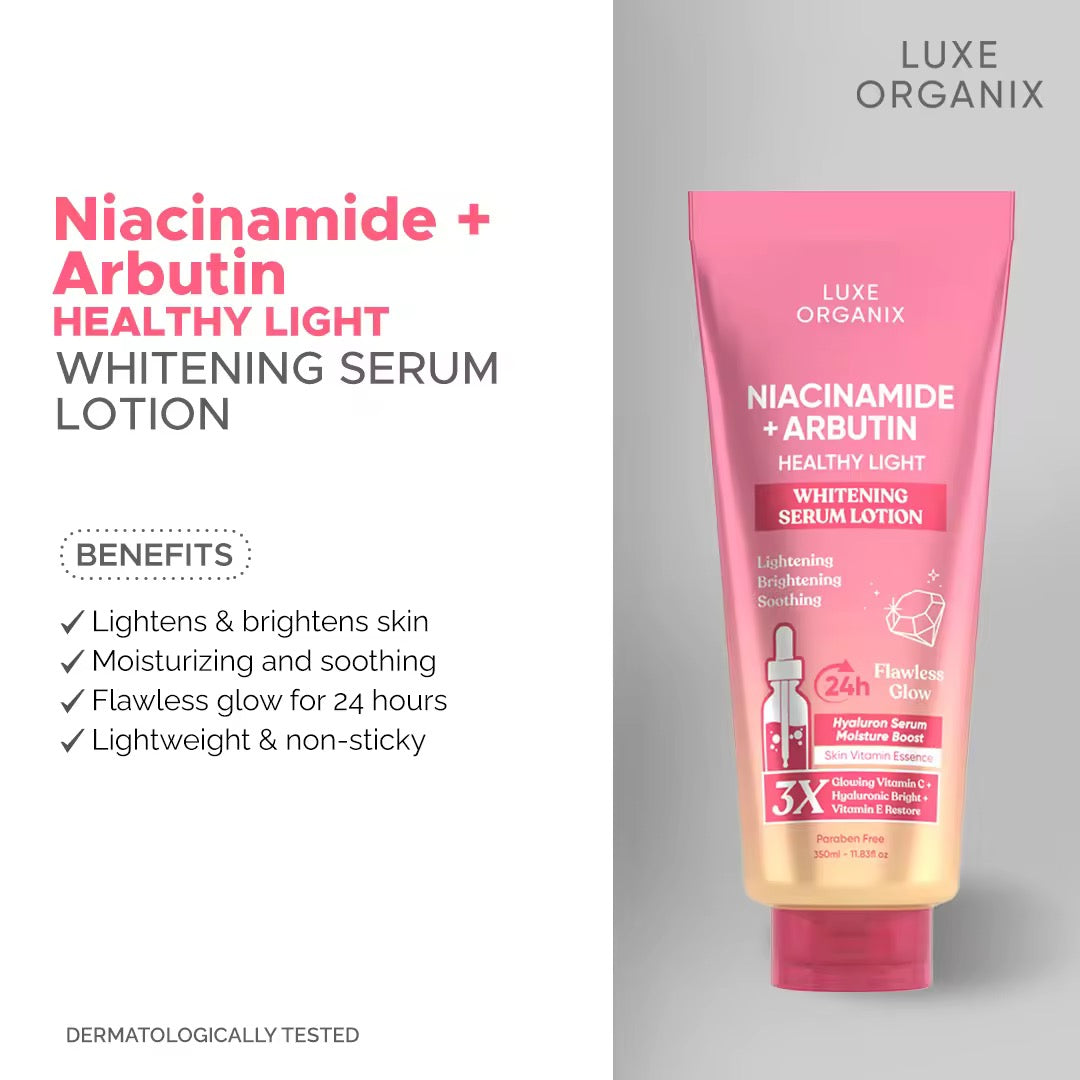 LUXE ORGANIX Niacinamide + Alpha Arbutin Whitening Serum Lotion