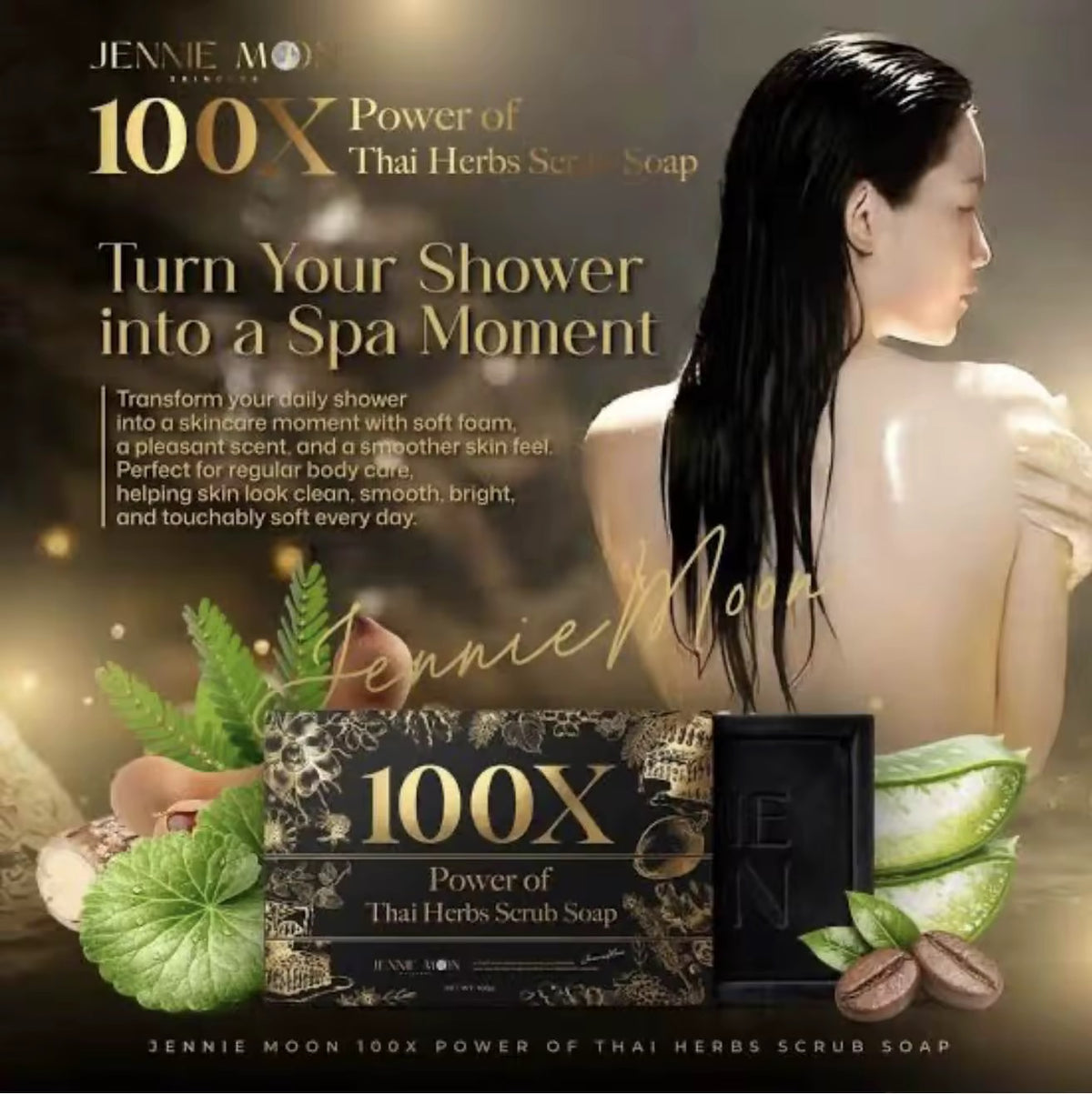 JENNIE MOON 100X Power of Thai Herbs Scrub Soap
