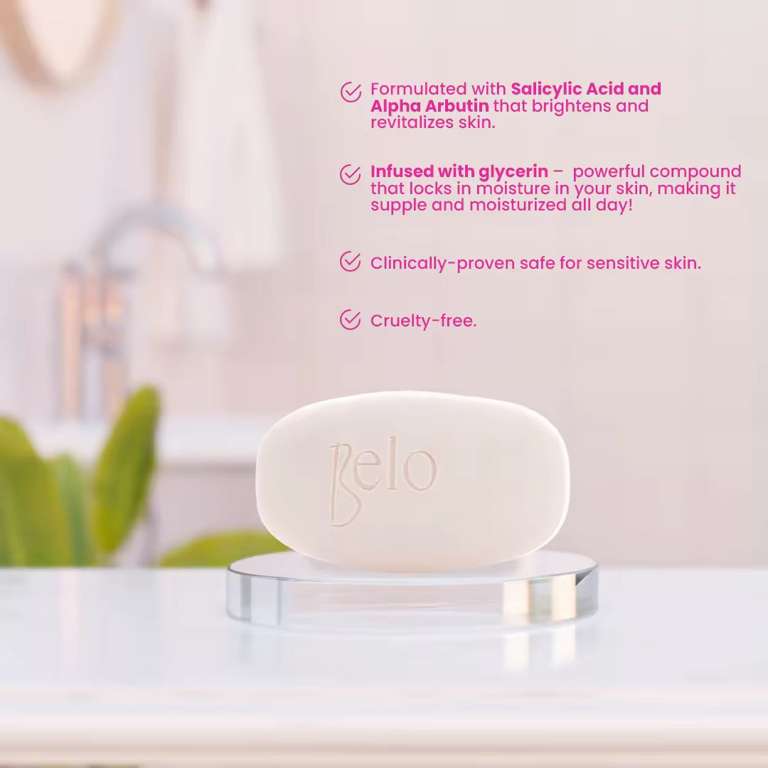 Belo Essentials Smoothing Whitening Body Bar soap 90g x 3