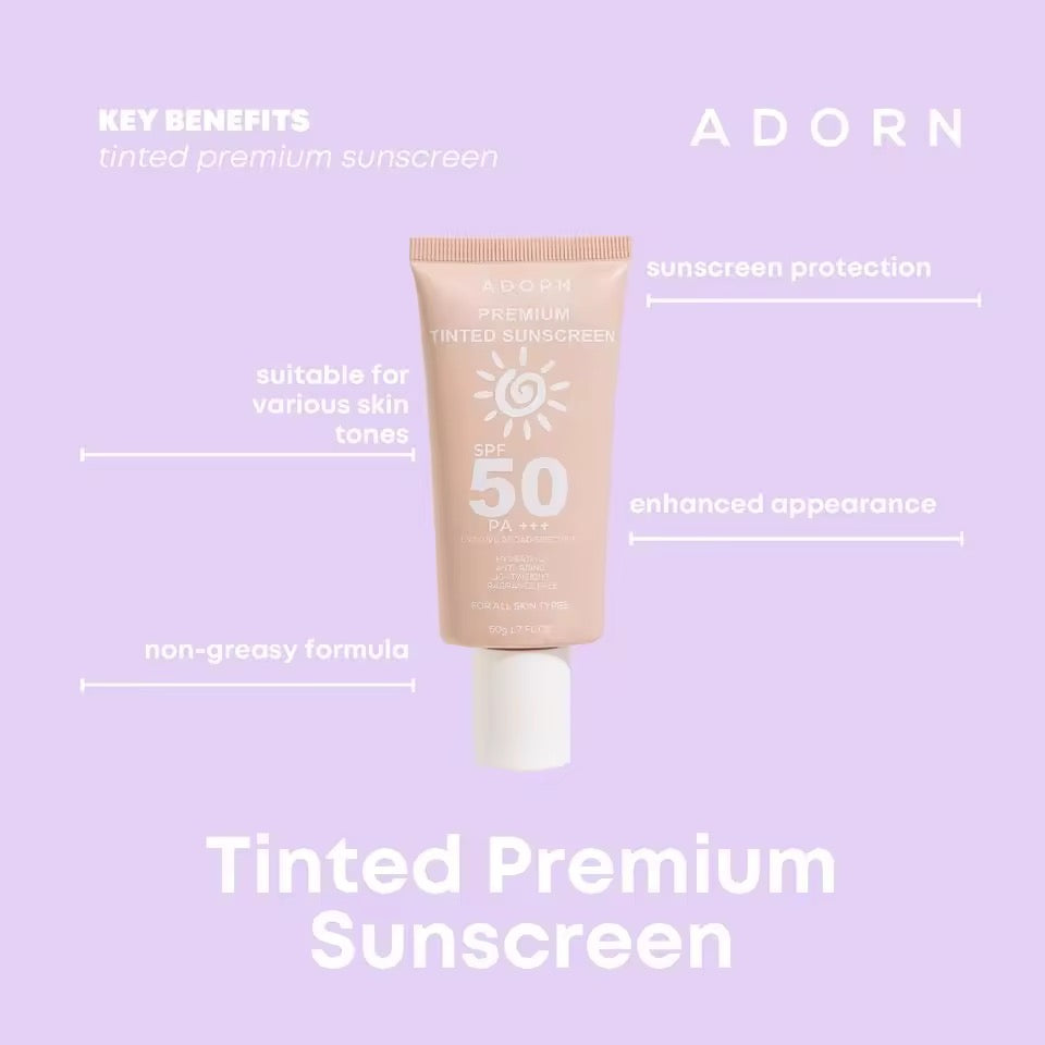 Adorn Premium Tinted Sunscreen with SPF 50 PA+++