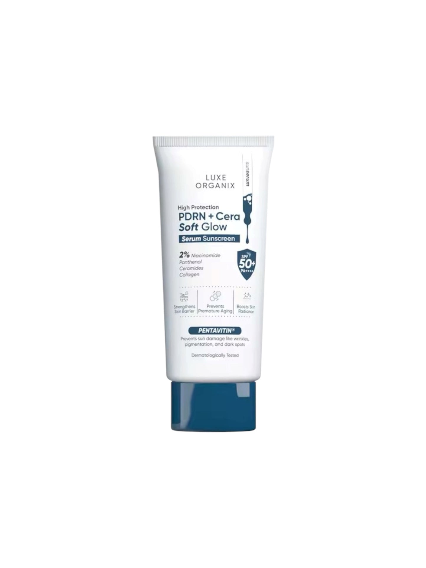 Luxe Organix High Protection PDRN + Cera Soft Glow Serum Sunscreen SPF50+ PA++++