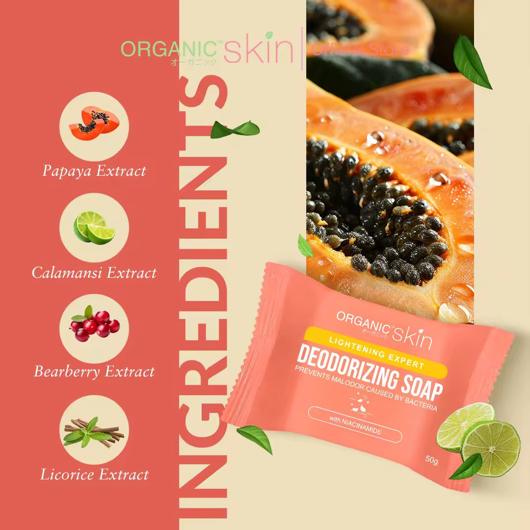 Organic Skin Japan Deodorizing Soap 50g Underarm Whitening Anti Odor Antiperspirant