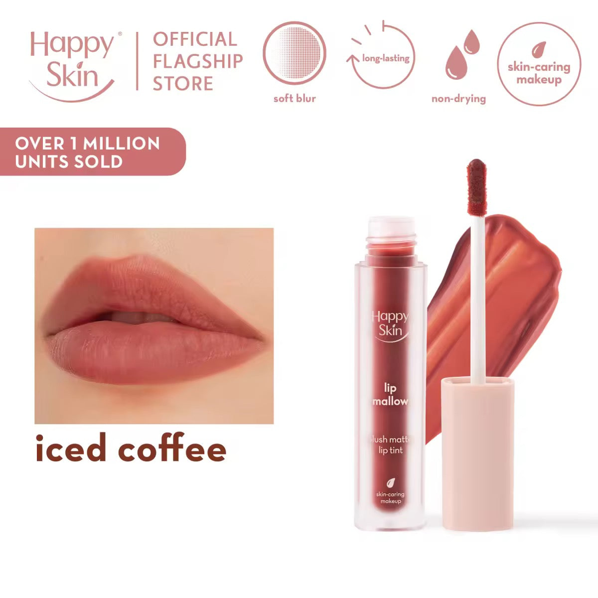 Happy Skin Lip Mallow Coffee Tint in Iced Coffee