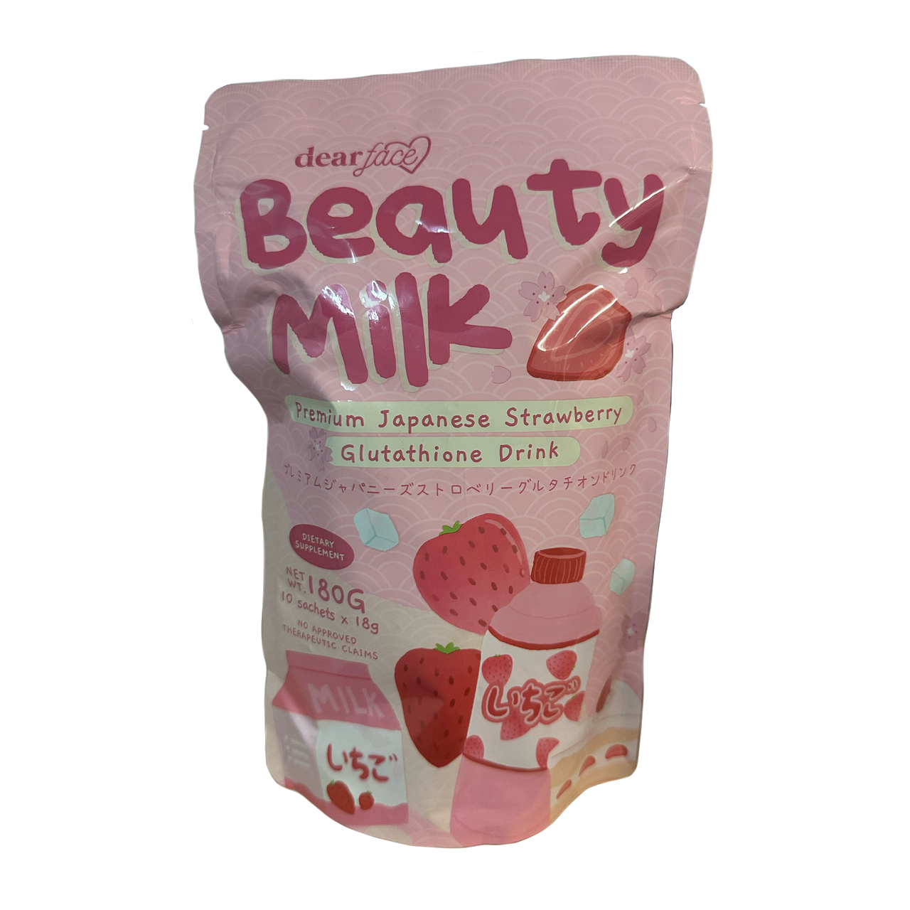 Dear Face Beauty Milk - Strawberry Glutathione Drink